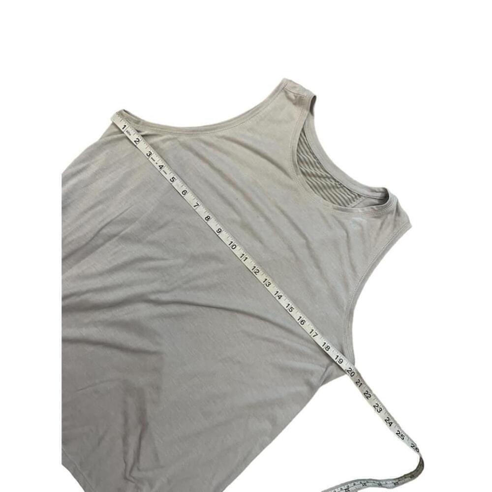 Athletic Open Back Tank Top Gray Sleeveless Workout Yoga Gym Size Large - Picture 7 of 8